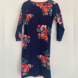Navy and floral Joules dress fits size 4